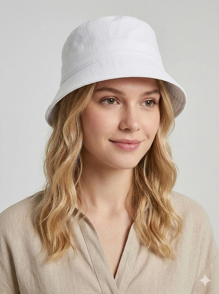 YAZLIK BUCKET MODEL PAMUKLU GABARDİN KUMAŞ KOVA ŞAPKA