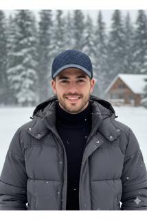 Erkek Kapitone Şapka Deri Terekli Tarz Model