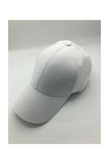 Ayarlanabilir Unisex Sport Sade Şapka - Beyaz